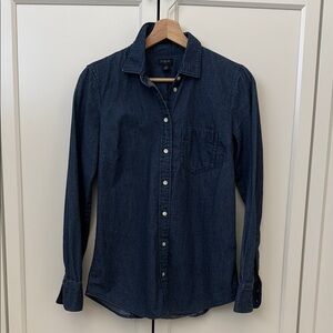 J. Crew Blue Casual Button Down Shirt Long Sleeve